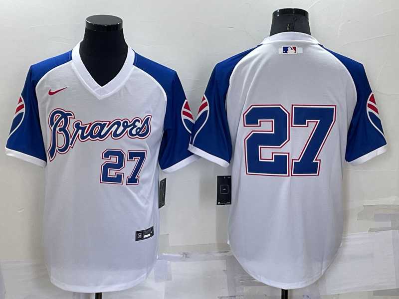 Atlanta Braves #27 Austin Riley White Stitched MLB Throwback Nike Jersey,We sell and wholesale Atlanta Braves #27 Austin Riley White Stitched MLB Throwback Nike Jersey on line form chian!